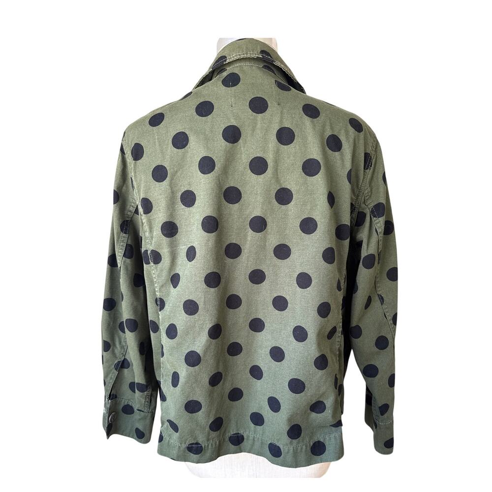 Who What Wear Utility Jacket in Army Green Black Polka Dot Size 1X - Picture 4 of 6